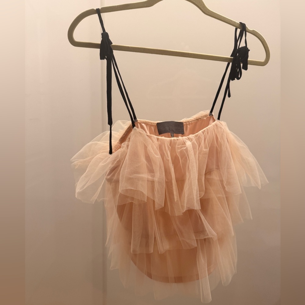 Anthropologie Blush Tulle Camisole